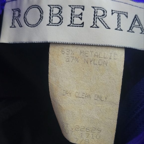 Vintage 80s Purple Lame Party Dress - Picture 3 of 8